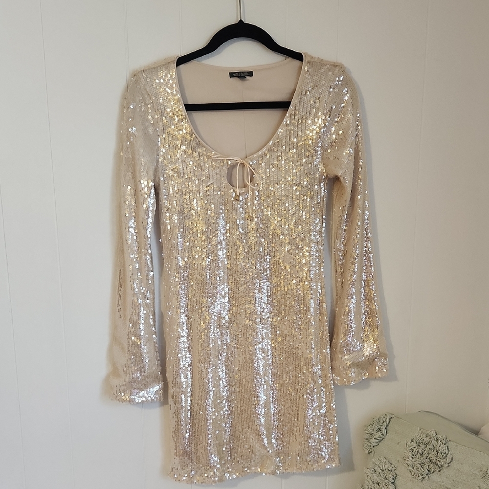 Wild Fable Gold Sequin Mini Dress